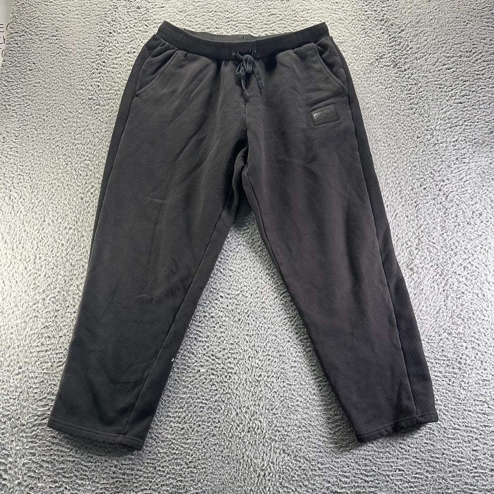 Puma Pant Mens XL Black Fleece Sweatpants Tapered Leg Activewear Performance